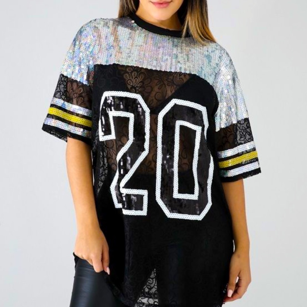 Sequin Lace Jersey #20